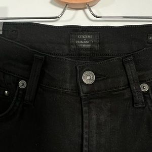 Citizens of Humanity Rocket All Black Mid-Rise Skinny Jeans, cropped, Size 24